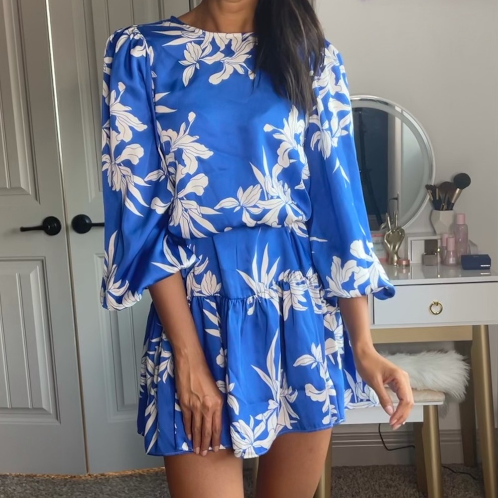 Alexis for Target blue floral rope dress